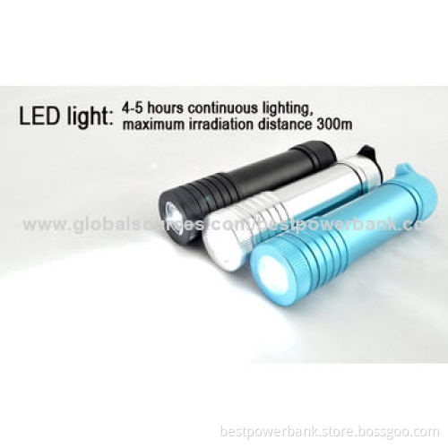 Useful 5,200mAh Power Banks with USB 5V/1A, Single USB LED FlashlightNew